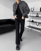 CRウールレオパードクロップドシャツ/CR Wool Leopard Cropped Shirt (2 colors)