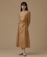 LONG SLEEVE SHRRING ONEPIECE