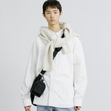 ナイロンユーティリティポケットランドリーシャツ / NYLON UTILITY POCKET LAUNDRY SHIRT WHITE
