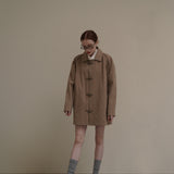 Beige Trench Half Coat