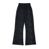 Graphic Semi-Bootcut Pants [NAVY] (6674496618614)