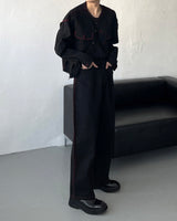 スティッチマクシワイドデニム / MG709,710 Stitch Maxi Wide Denim (2 colors)