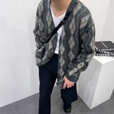 ジグザグモヘアアーガイルカーディガン/EV Zigzag Mo Hair Argyle Cardigan (2 colors)