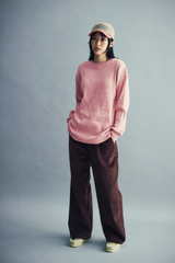 Corduroy Pintuck Band Pants  (brown)
