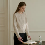 ブロッサムケーブルカーディガン/Blossom cable cardigan