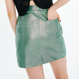 グリッターコーティングスカート / Glitter Coating Skirt [Green]
