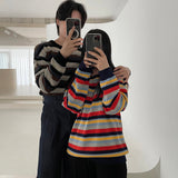カラフルストライプニットウェア/OWN Colorful Striped Knitwear (2 colors)