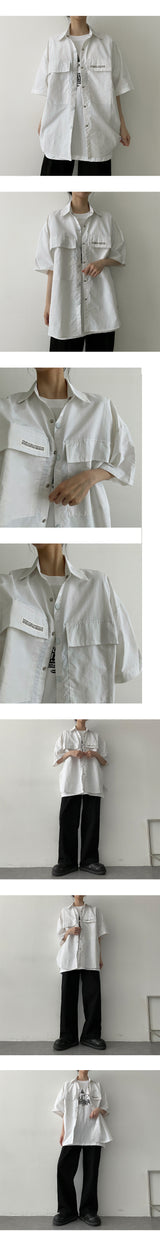 ポケットスナップショートスリーブシャツジャケット / Latu Pocket Snap Short-Sleeved Shirt Jacket