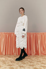 Shirring sweatshirt