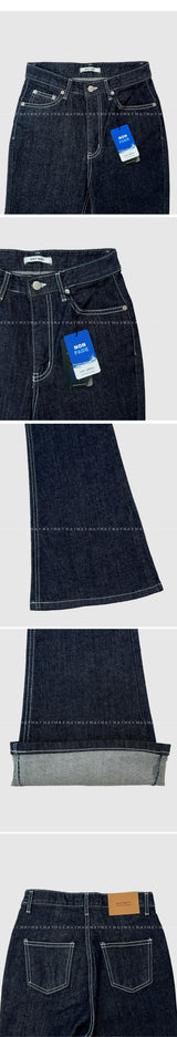 NON-FADE DENIM BOOTCUT PANTS