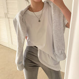 [BELLIDE MADE] point embroidery sweat