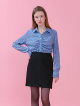 SHIRRING DETAIL BLOUSE_BLUE (6612500578422)