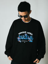 DAKYAM 2023 A/W Wonder Work Worker Gem Minerイラストレーションクルーネックスウェット