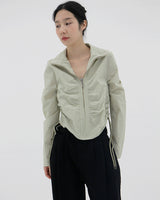 デービーシャーリングジャンパー/Davy shirring jumper (3color)