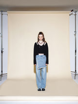 FRONT LAP DENIM PANTS (6635444666486)