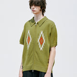チマヨパターンニットカーディガン / CHIMAYO PATTERN KNIT CARDIGAN BASIL