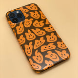 smile pattern HardCase (brown) (6669289324662)