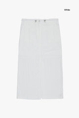 Mode slit string long skirt