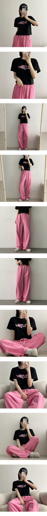 バイオウォッシュドコットンベンダブルワイドパンツ / Bio-washed cotton bendable wide pants