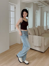 シルキードレープシャーリングスリーブレス / Silky Drape Shirring Sleeveless (2color)