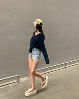 チャランスナップリブTシャツ