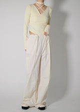 ラップストリングコルゲーテッドTシャツ / Wrap string corrugated T-shirt (4color)