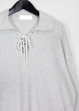 ワッフルアイレットカラーTシャツ/Waffle Eyelet Collar T-shirt (2color)