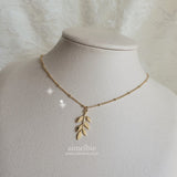 Forest Leaves Necklace - Gold