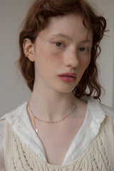 パステルシュガーキャンディーボールチェーンネックレス/Pastel sugar candy ball chain necklace