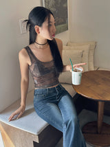 mood sheer sleeveless top