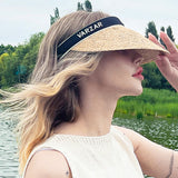 Organic band raffia sun visor Black