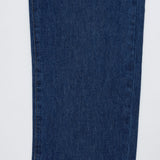 SEMI-WIDE FIT STRING POINT DARK DENIM PANTS [17708]