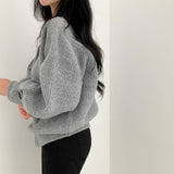 2WAYウールニットジップアップ/two-way wool knit zip-up