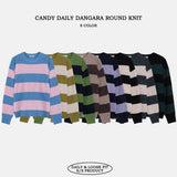 キャンディーデイリーダンガララウンドニット/[BEST]CANDY DAILY DANGARA ROUND KNIT(8COLOR)