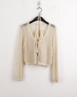 ゼルブホルターストリングパッドネットカーディガンセット / [SET] Zelv Halter String Padded Net Cardigan Set
