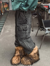 ネイスデニムウォッシングカーゴパンツ