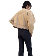 エンボスクロップドスウェット / Emboss Cropped Sweat-BEIGE