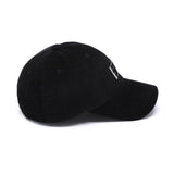[ILLEDIT] CORDUROY LABEL BALLCAP BLACK (6624808009846)