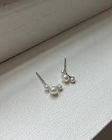 [92.5silver] ドットパールピアス