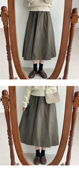 バンディングフレアスカート / banding flare skirt