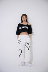 アンフッテッドオフショルダークロップTシャツ / TOP(9363) Unfooted Off Shoulder Crop