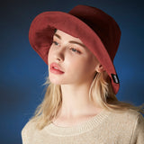 Wire brim bucket hat Burgundy