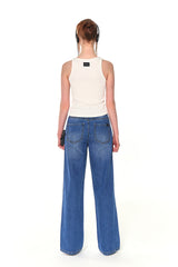 BASIC WIDE DENIM PANTS (BLUE)