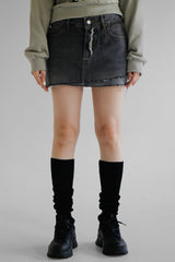 フォルドデニムスカート/folded denim skirt