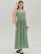 ビスチェドレス / Bustier dress - Green flower