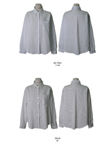 [SHOPPERMADE] S/Sシーズンストライプシャツ (2color) (6695546716278)