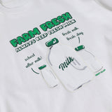 フレッシュミルククルーネックユニセックスTシャツ / Fresh milk crew neck Unisex T-shirt