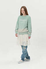 キルシーウィティーバニータイダイスウェットシャツ / WITTY BUNNY TIE DYE SWEATSHIRT [MINT] (6671649931382)