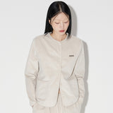 Quilting Corduroy Jacket [BEIGE] (6618908754038)
