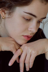 [14K] Leaf One-touch Earrings